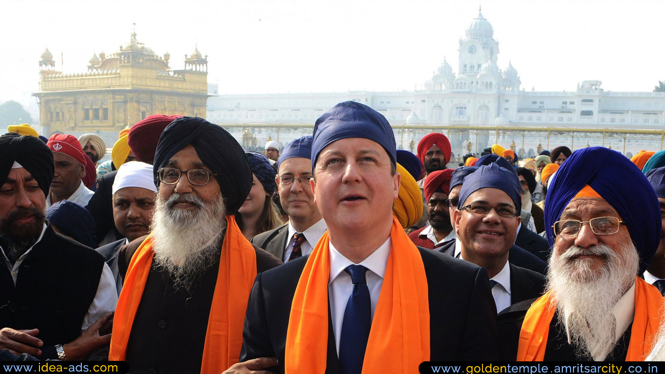 PM David Cameron and his wife Samantha Cameron visits Golden Temple